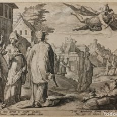Arte: HENDRICK GOLTZIUS (1558-1617). LA METAMORFOSIS DE OVIDIO. GRABADO ORIGINAL DE 1589. Lote 394181309