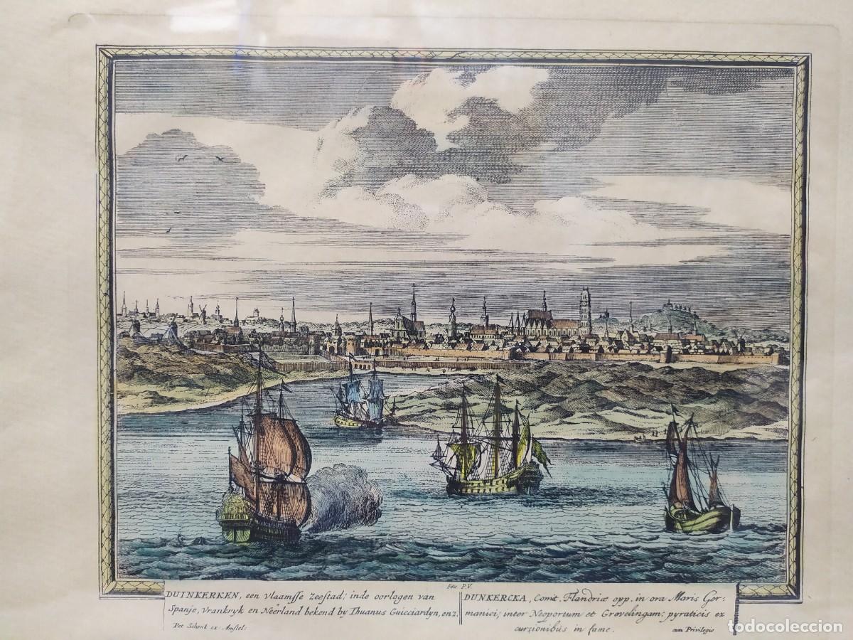 Arte: GRABADO DE LA CIUDAD DE DUINKERKEN - Foto 2