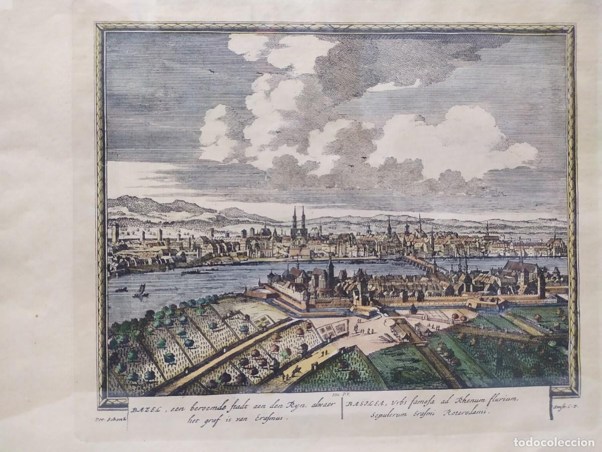Arte: GRABADO DE LA CIUDAD DE BAZEL - Foto 3