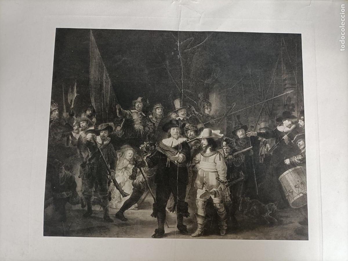 Arte: LA RONDA DE NOCHE DE REMBRANDT. FOTOGRABADO