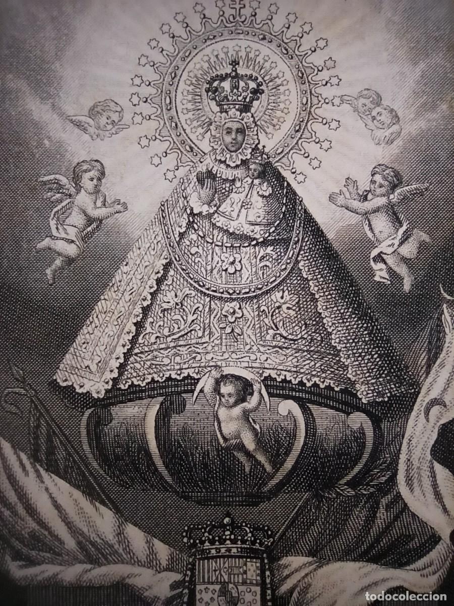 Arte: ESTAMPA RELIGIOSA, GRABADA AL ACERO, VIRGEN DE ATOCHA MADRID, ORIGINAL, 1880, NICOLAU, BARCELONA