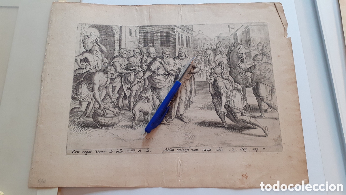 Arte: Uriah ante de David - De Sadeler - ca 1600 - Foto 1