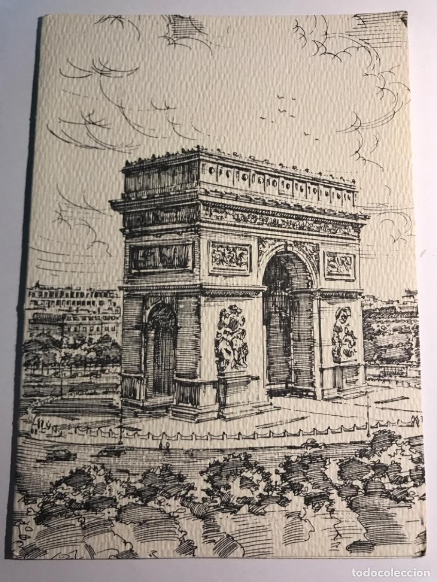 Arte: GRABADO l&rsquo;arc de triomphe. Paris. 1976 - Foto 1
