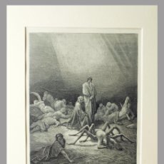 Arte: (P1) 1884 ORIGINAL ENGRAVING WITH PASSEPARTOU GUSTAVE DORE - DIVINA COMEDIA (05278). Lote 403270019
