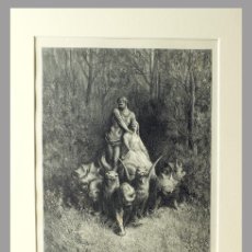 Arte: (P1) 1884 ORIGINAL ENGRAVING WITH PASSEPARTOU GUSTAVE DORE - DIVINA COMEDIA (05279). Lote 403271139