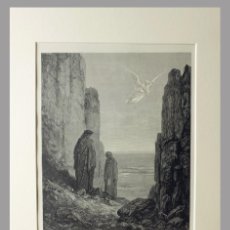 Arte: (P1) 1884 ORIGINAL ENGRAVING WITH PASSEPARTOU GUSTAVE DORE - DIVINA COMEDIA (05284). Lote 403276579