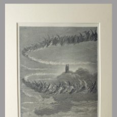 Arte: (P1) 1884 ORIGINAL ENGRAVING WITH PASSEPARTOU GUSTAVE DORE - DIVINA COMEDIA (05288). Lote 403279789