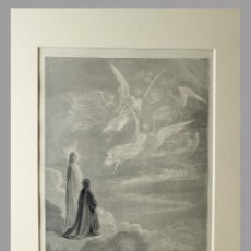 Arte: (P1) 1884 ORIGINAL ENGRAVING WITH PASSEPARTOU GUSTAVE DORE - DIVINA COMEDIA (05291). Lote 403281269