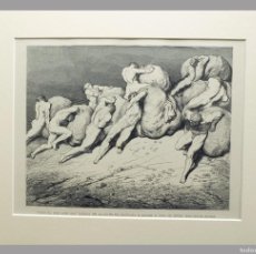 Arte: (P1) 1884 ORIGINAL ENGRAVING WITH PASSEPARTOU GUSTAVE DORE - DIVINA COMEDIA (05292). Lote 403281669