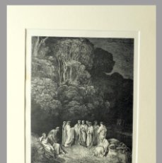 Arte: (P1) 1884 ORIGINAL ENGRAVING WITH PASSEPARTOU GUSTAVE DORE - DIVINA COMEDIA (05293). Lote 403282014