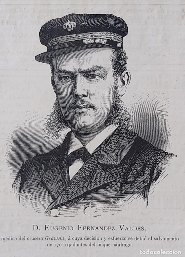 Arte: D. EUGENIO FERN&Aacute;NDEZ VALD&Eacute;S, M&Eacute;DICO DEL CRUCERO GRAVINA (1884)