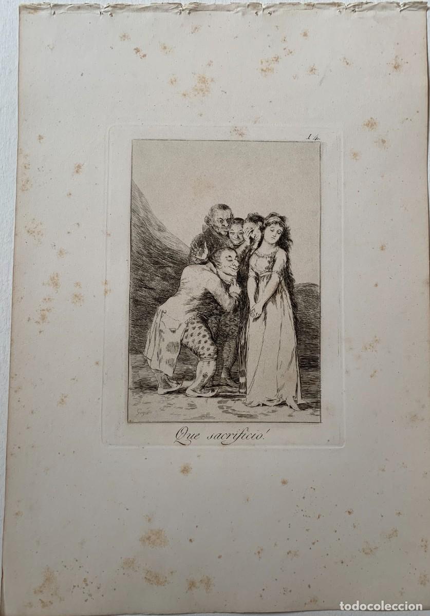 Art: Goya - Que sacrificio - Capricho n&ordm; 14 - Aguafuerte, 5&ordf; edici&oacute;n