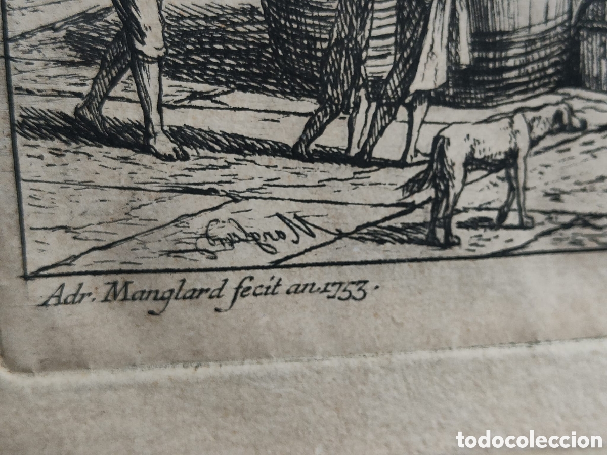 Arte: Grabado antiguo Adrien Manglard - Foto 2