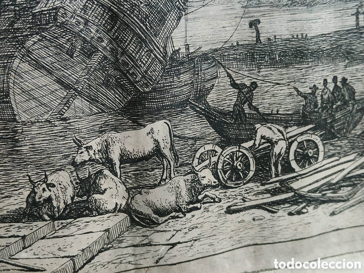 Arte: Grabado antiguo Adrien Manglard - Foto 9