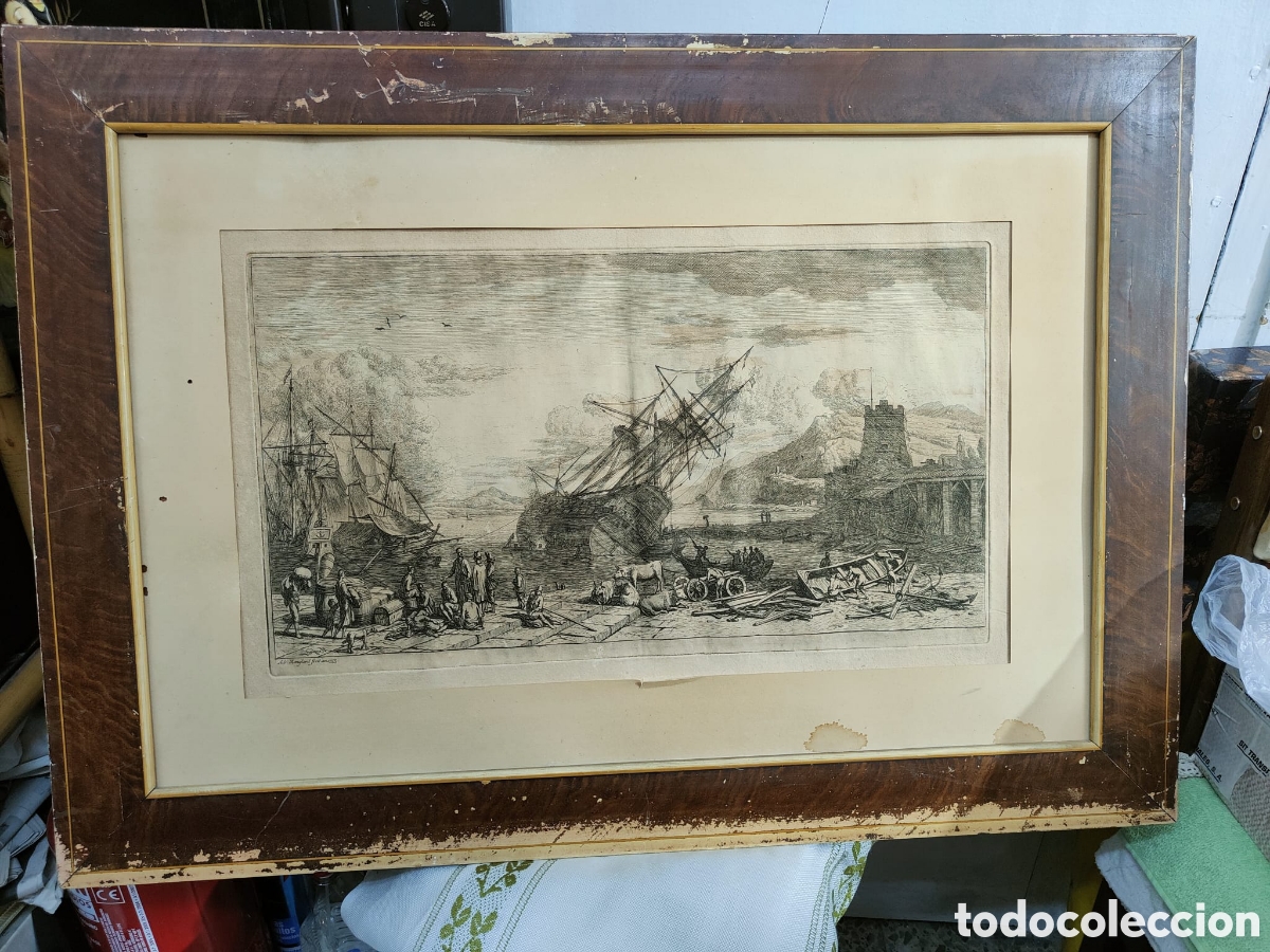 Arte: Grabado antiguo Adrien Manglard - Foto 16