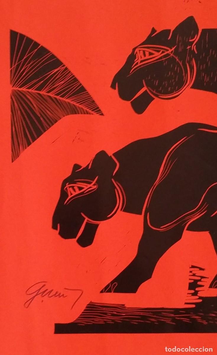 Arte: Lin&oacute;leo firmado a mano - Foto 3