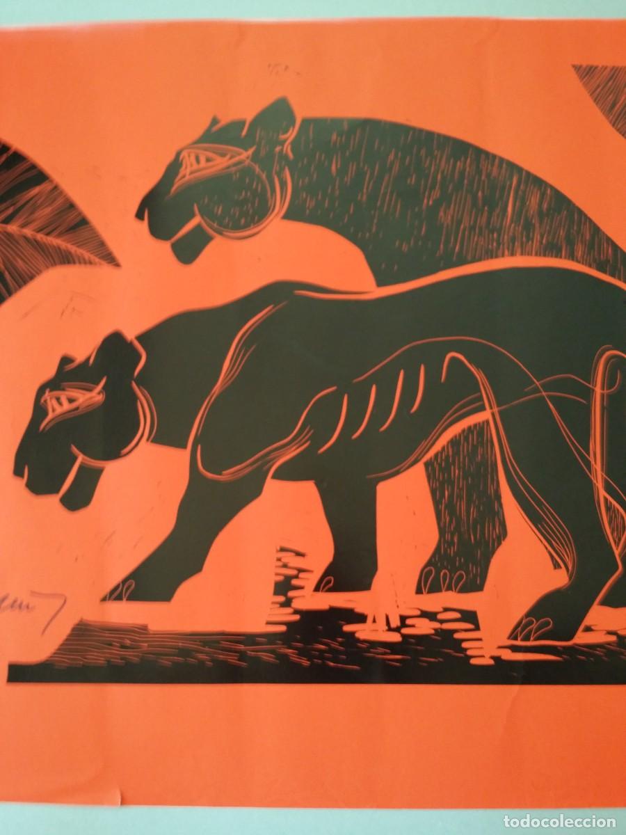 Arte: Lin&oacute;leo firmado a mano - Foto 5