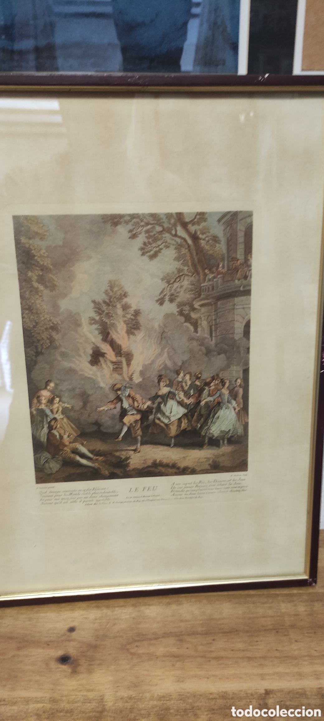 Arte: Cuadro, GRABADO ANTIGUO &rdquo;LE FEU&rdquo; - Foto 2