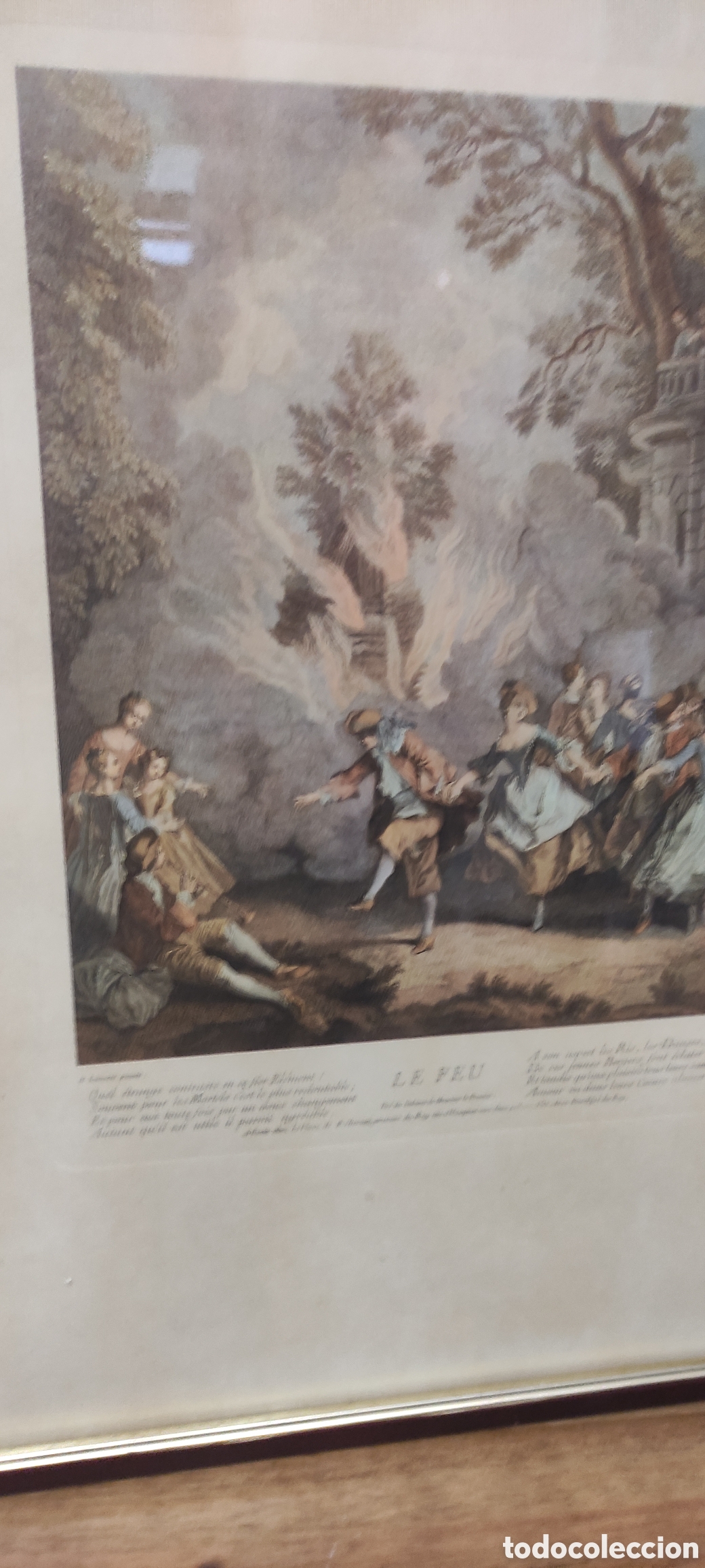Arte: Cuadro, GRABADO ANTIGUO &rdquo;LE FEU&rdquo; - Foto 3