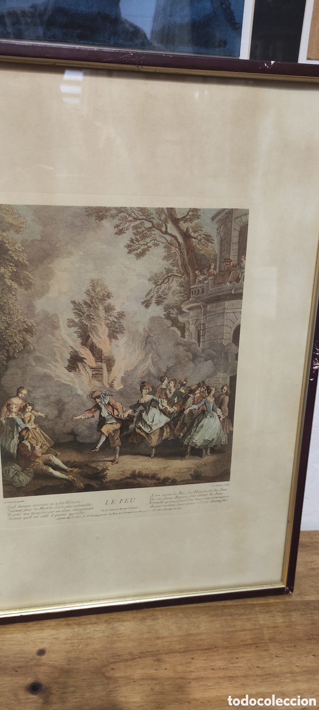 Arte: Cuadro, GRABADO ANTIGUO &rdquo;LE FEU&rdquo; - Foto 7
