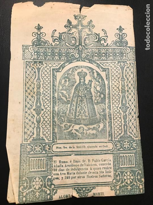 Art: Nuestra se&ntilde;ora de la salud venerada en Onil,Arzobispo Pablo Garc&iacute;a Abella, Alcoy Mart&iacute; mide 20x13,5