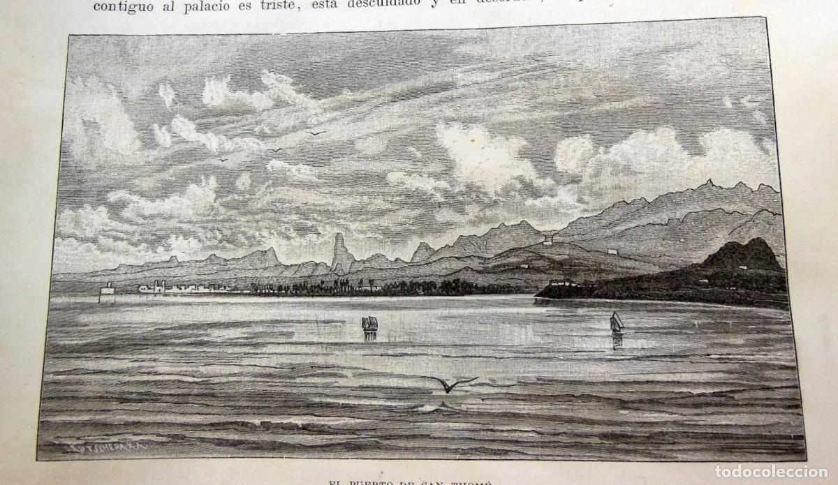 Arte: EL PUERTO DE SAN THOM&Eacute; (El Congo). 10x18 cm + margenes. 1890
