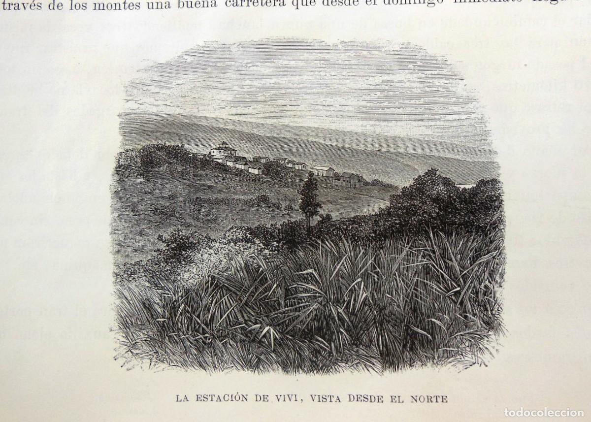 Arte: ESTACI&Oacute;N DE VIVI, VISTA DESDE EL NORTE (El Congo) 1890