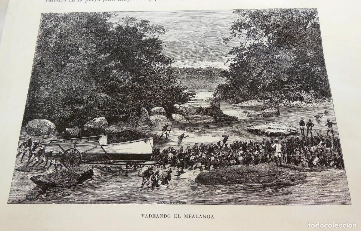 Arte: VADEANDO EL MPALANGA (El Congo). 1890