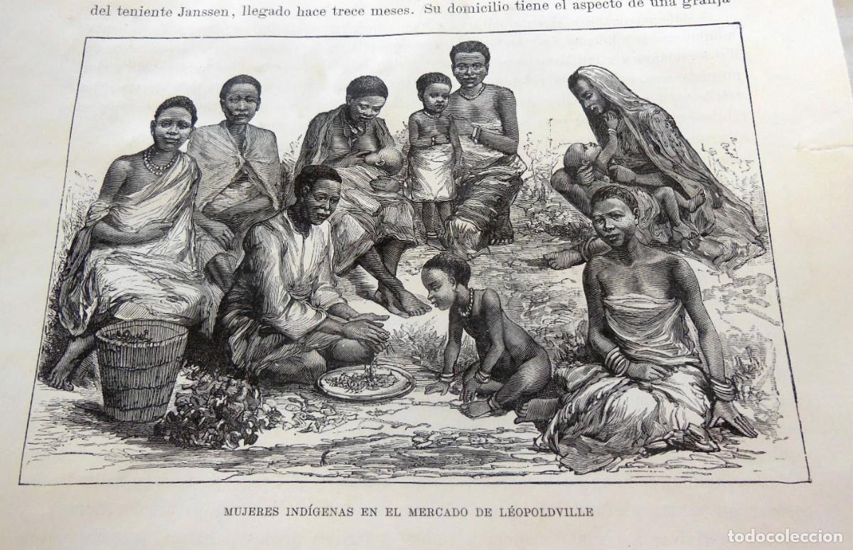 Arte: MUJERES IND&Iacute;GENAS EN EL MERCADO DE L&Eacute;OPOLDVILLE (El Congo) 1890