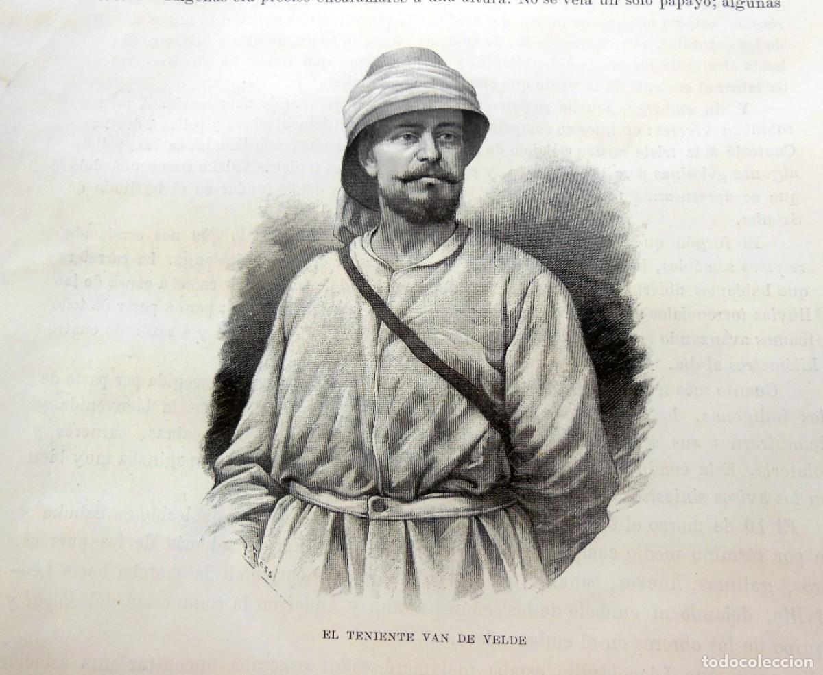Arte: EL TENIENTE VAN DE VELDE (El Congo) 1890