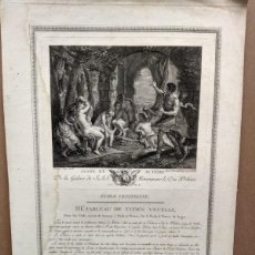 Arte: DIANA Y ACTEON DE TIZIANO VECELLIO, GRABADO DE LA GALERIA PALAIS ROYAL DUC D´ORLEANS 1786