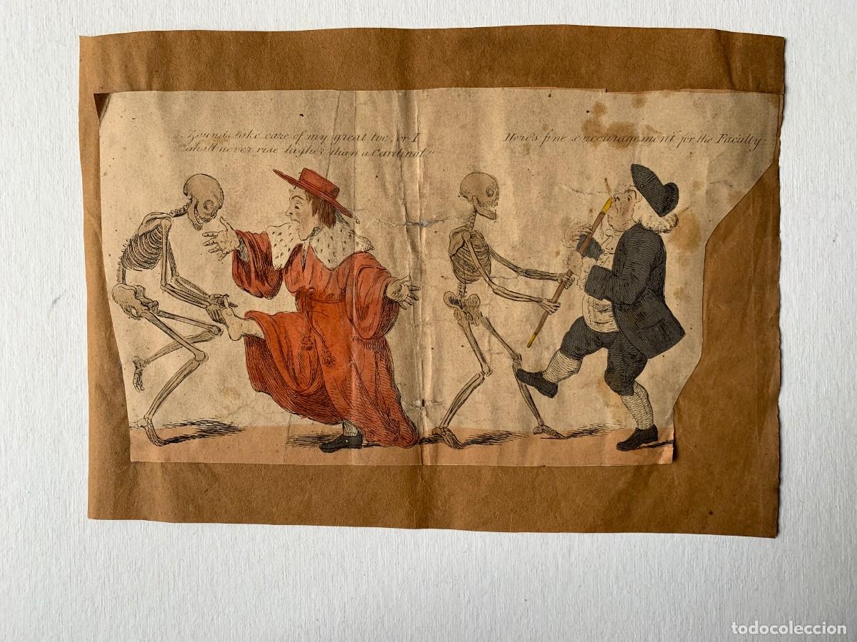 Arte: 'The dance of Death' grabado Isaac Cruikshank copia de George Woodward. 1808