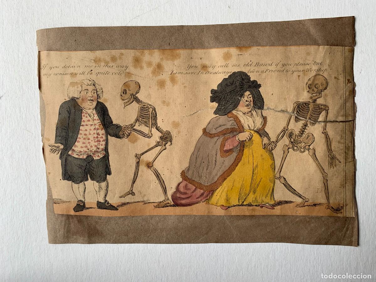 Arte: 'The dance of Death' grabado Isaac Cruikshank copia de George Woodward. 1808