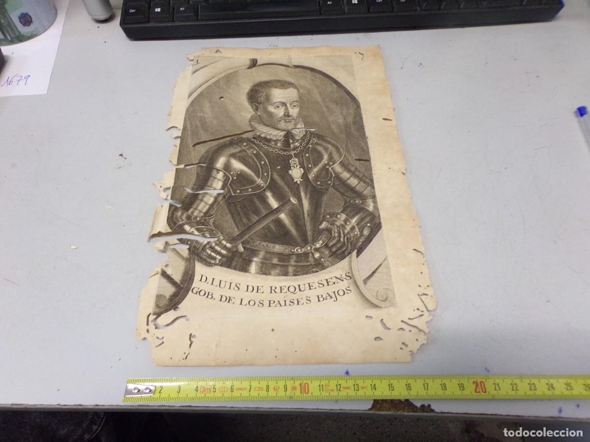 Arte: ESTAMOS LIQUIDANDO. antiguo grabado 1679 LUIS DE REQUESENS - Foto 1