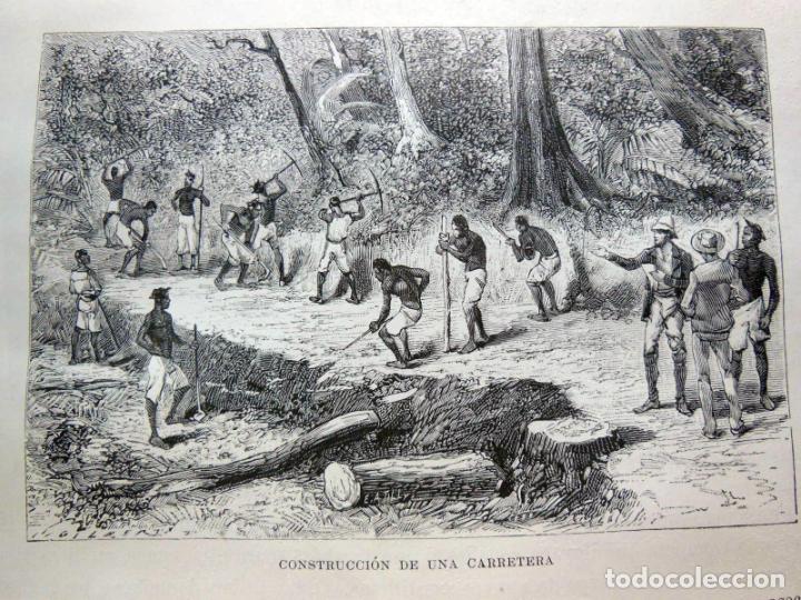 Arte: CONSTRUCCI&Oacute;N DE UNA CARRETERA. CONGO. 1890