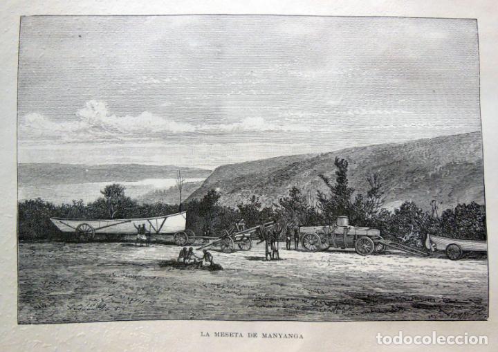 Arte: LA MESETA DE MANYANGA. EL CONGO. 1890.