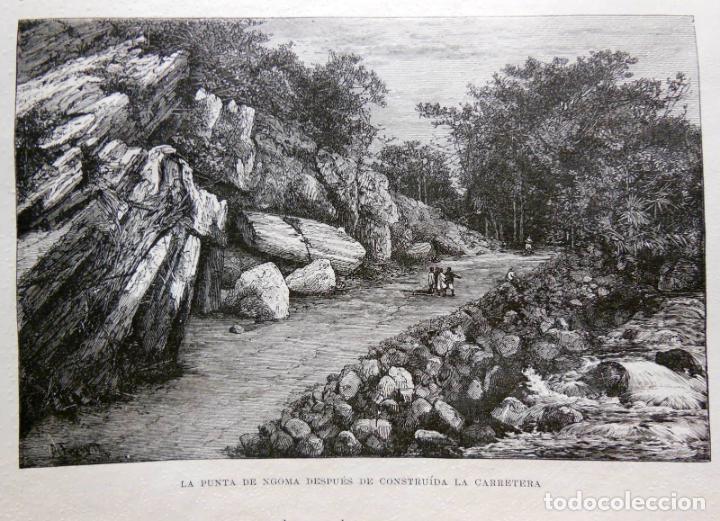 Arte: LA PUNTA DE NGOMA DESPU&Eacute;S DE CONSTRUIDA LA CARRETERA. EL CONGO. 1890.