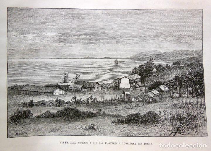 Arte: VISTA DEL CONGO Y DE LA FACTOR&Iacute;A INGLESA DE BOMA. 1890