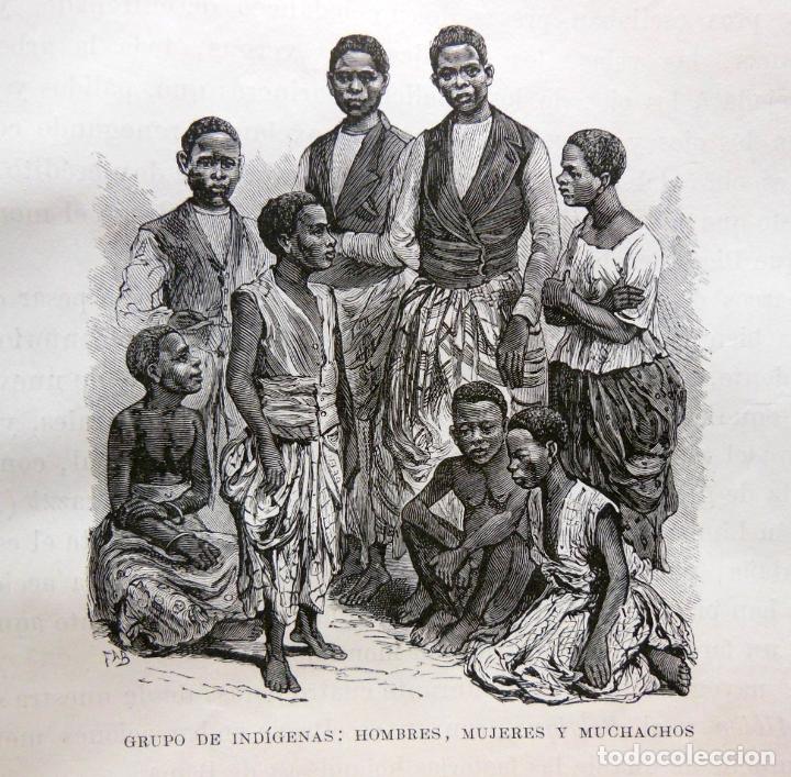 Arte: GRUPO DE IND&Iacute;GENAS: HOMBRES, MUJERES Y MUCHACHOS. EL CONGO. 1890