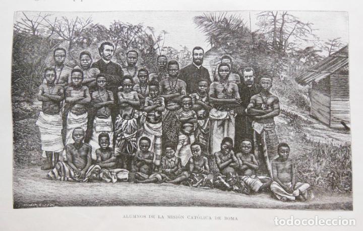 Arte: ALUMNOS DE LA MISI&Oacute;N CAT&Oacute;LICA DE BOMA. EL CONGO. 1890