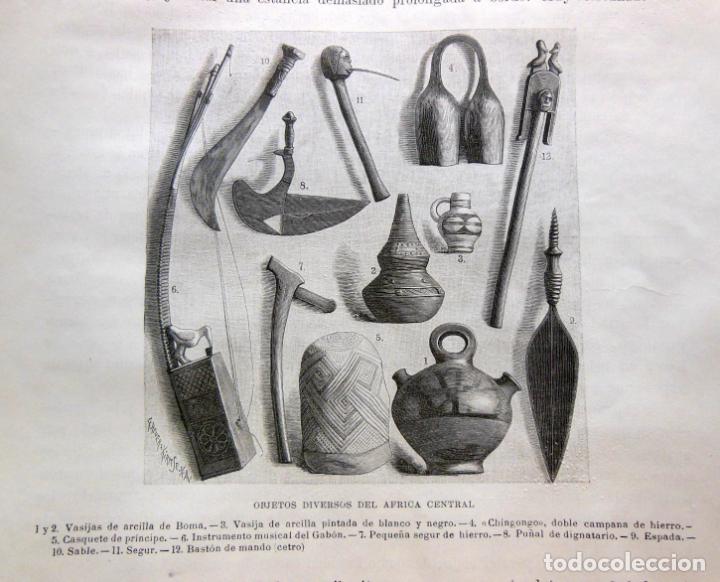 Arte: OBJETOS DIVERSOS DEL &Aacute;FRICA CENTRAL. EL CONGO. 1890