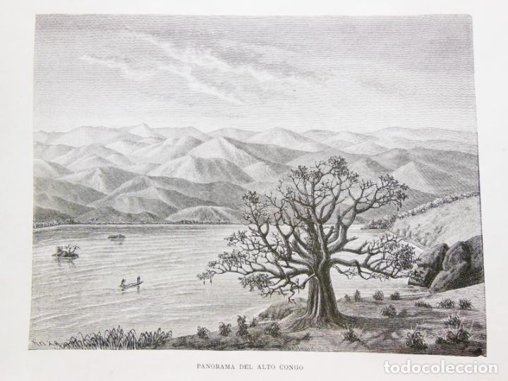 Arte: PANORAMA DEL ALTO CONGO. EL CONGO. 1890 - Foto 1