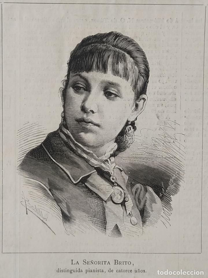Art: LA SE&Ntilde;ORITA BRITO, DISTINGUIDA PIANISTA DE 14 A&Ntilde;OS (1881)