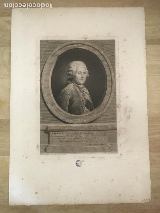 Arte: grabado original antiguo - Foto 1