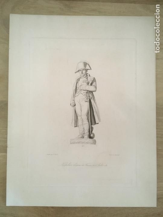 Arte: grabado original antiguo napoleon - Foto 1