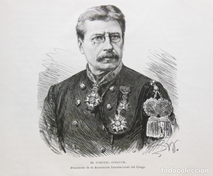 Arte: EL CORONEL STRAUCH, Presidente de la Asociaci&oacute;n Internacional del Congo (El Congo) 1890