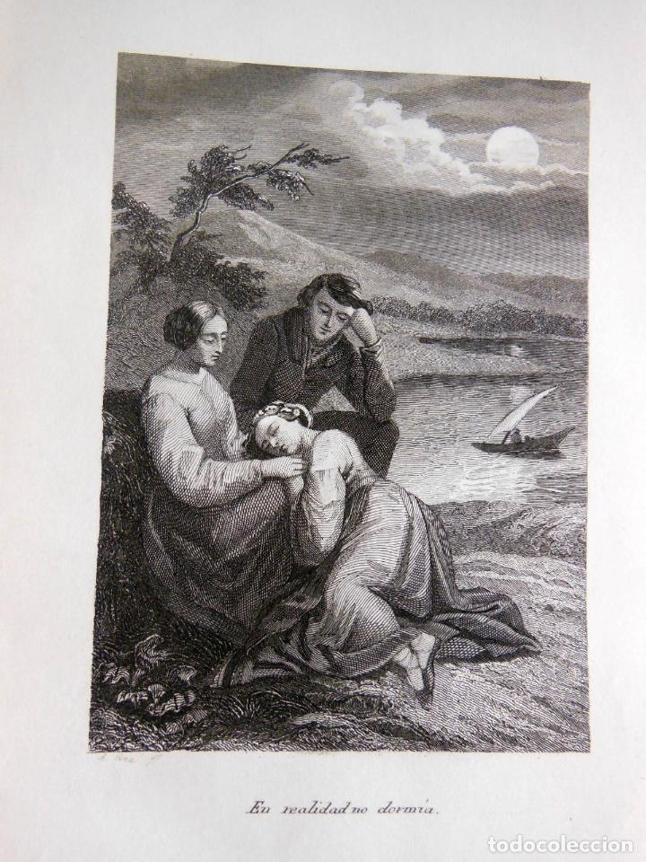 Arte: Antiguo Grabado - Old Engraving : EN REALIDAD NO DORMIA. A ROCA