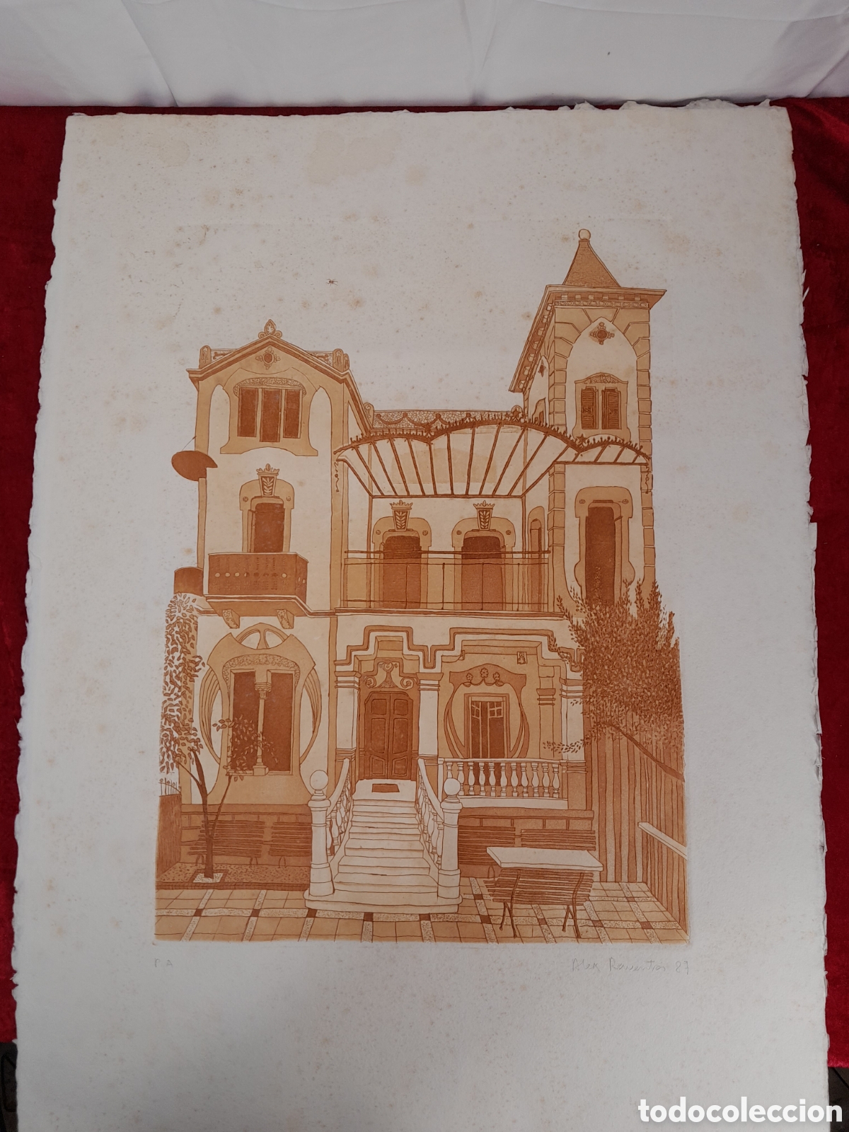 Arte: GRABADO DE ALEX RAVENT&Oacute;S. 1987. - Foto 1