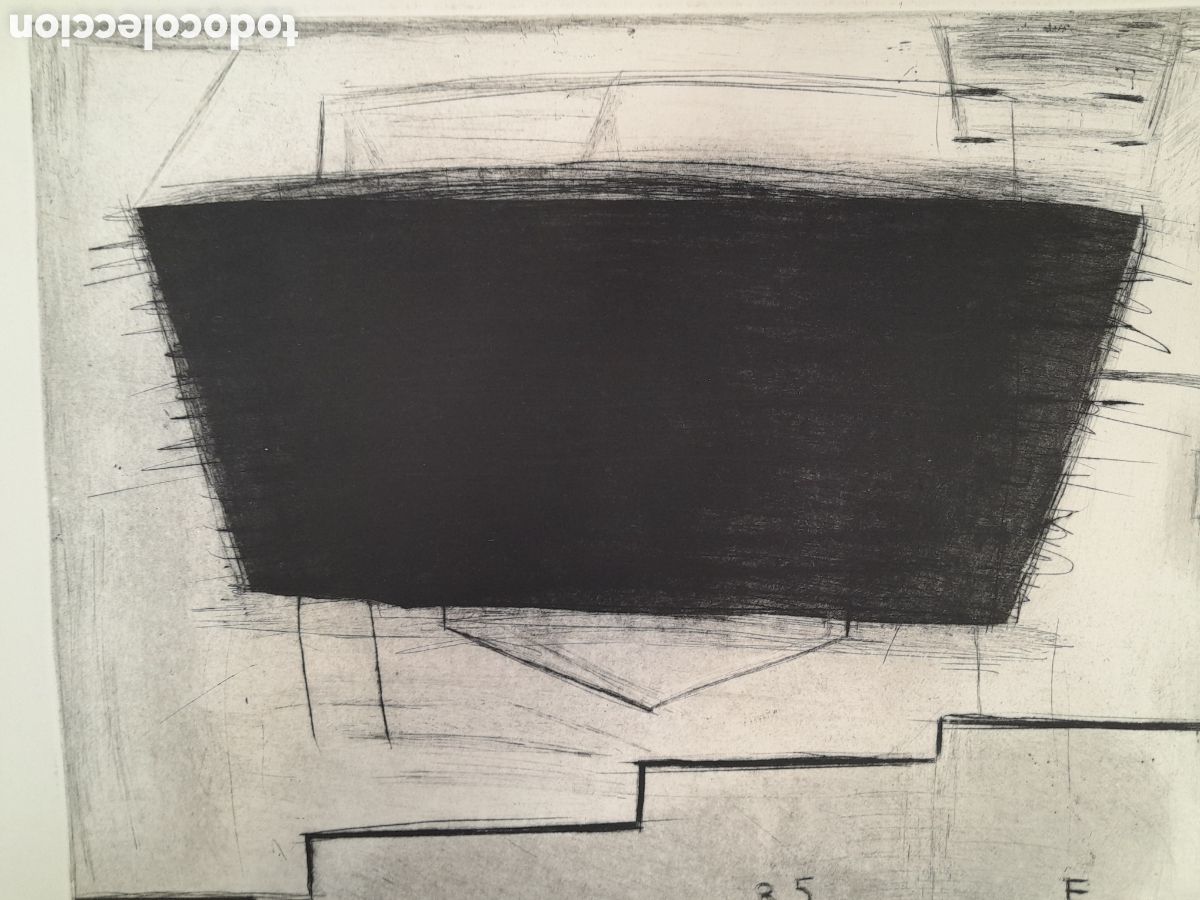 Arte: GRABADO. FRICKSON 1985. COMPOSICI&Oacute;N ABSTRACTA. - Foto 2