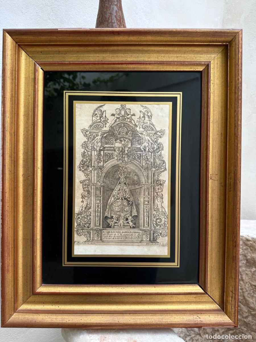 Arte: Antiguo grabado virgen de los Milagros - Foto 1